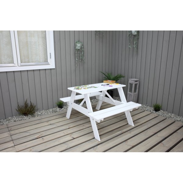 Mini Rasta bnkset fr barn - Vit + Textilrengring fr mbler