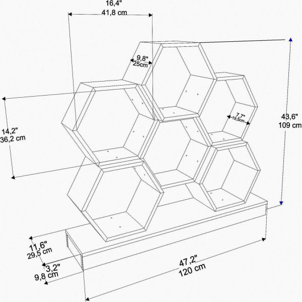 Cicek bokhylla - Svart/ek