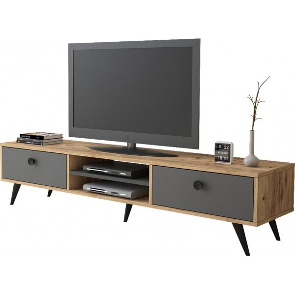 Vilamo TV-bänk - Furu/antracit Vilamo TV-bänk - Furu/antracit
