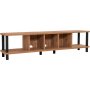 Neo mediabnk 180 cm - Svart/furu