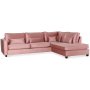 Adore rosa soffa med ppet avslut hger - Dusty pink (Sammet)