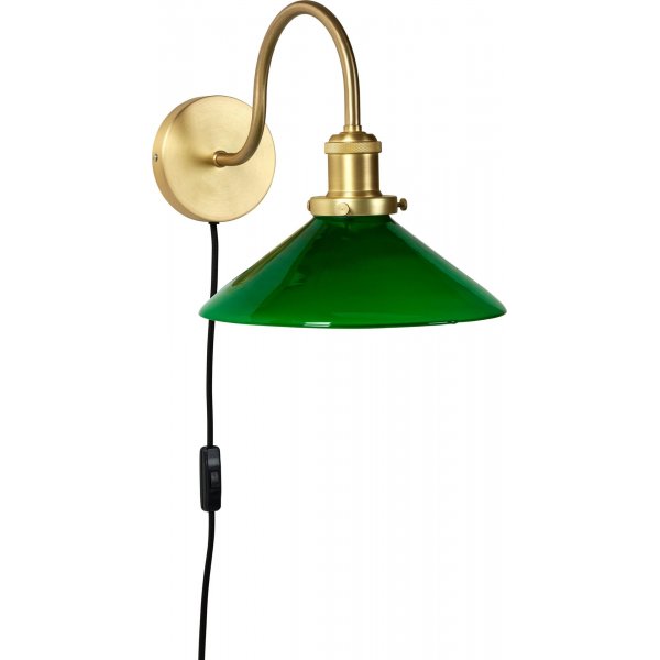 Axel wandlamp - Groen/messing - 25 cm