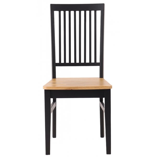 Dalars klassiska matstol i oljad ek och svartlackat tr