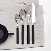 Vera bestick 24 delars set - Mönstrat svart Vera bestick 24 delars set - Mönstrat svart