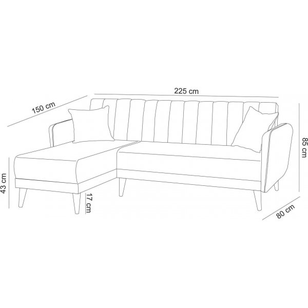 Aqua slaapbank links - Donkergroen