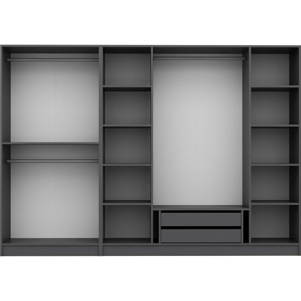 Armoire Cikani 270x52x210 cm, variante A - Anthracite Armoire Cikani 270x52x210 cm, variante A - Anthracite