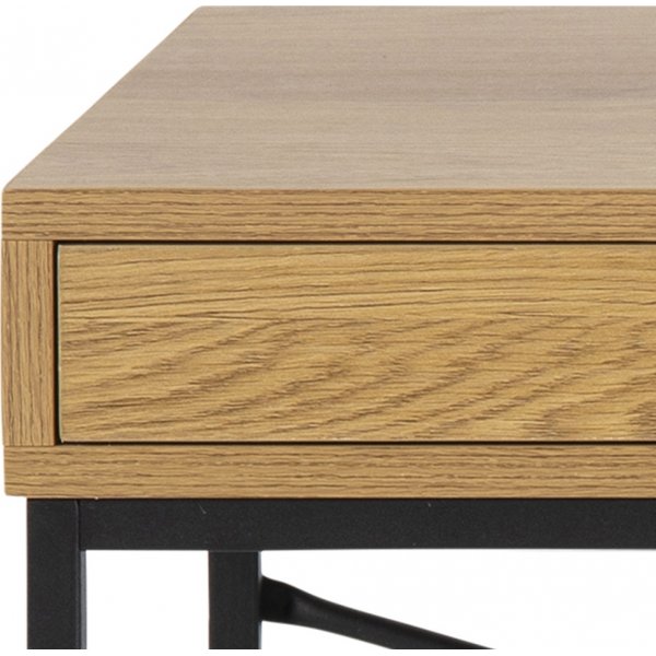 Seaford skrivbord 110 cm - Ek/svart