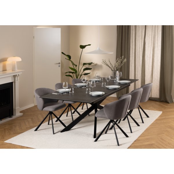 Chaise de salle à manger Pippa - Gris-marron Chaise de salle à manger Pippa - Gris-marron