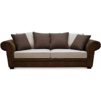 Delux 3-sits soffa med kuvertkuddar - Brun/Beige/Vintage Delux 3-sits soffa med kuvertkuddar - Brun/Beige/Vintage