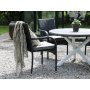 Scottsdale utematgrupp runt bord med 4 st stapelbara stolar - Gr/svart/vit