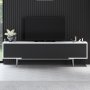 Force TV-standaard - Zwart/wit/zilver