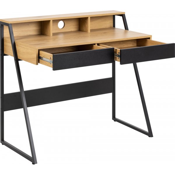 Bureau Reece | bureau d'ordinateur - Chne/noir (100 cm)