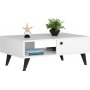 Table basse Athena 90 x 60 cm - Blanc