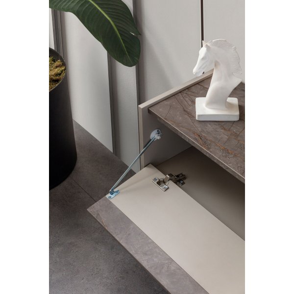 Beskar TV-bänk - Sandsten/svart Beskar TV-bänk - Sandsten/svart