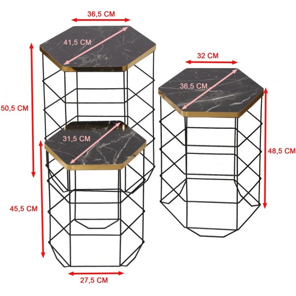 Table basse Drew - Chne/noir