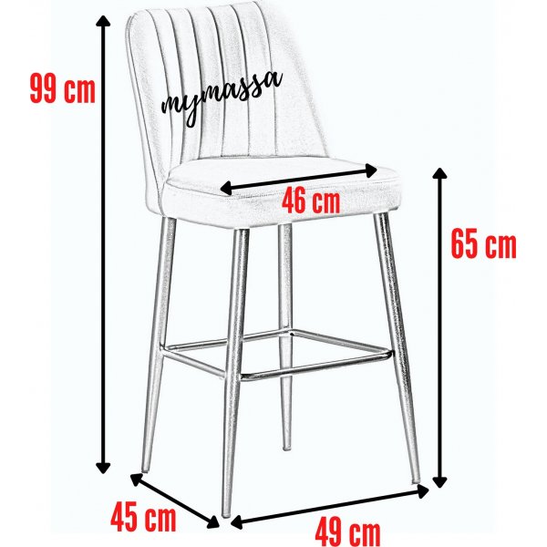 Vento barkrukset - Steenrood/zwart