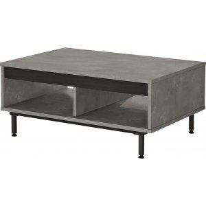 Table basse Luvio 29, 90 x 60 cm - Gris/noir