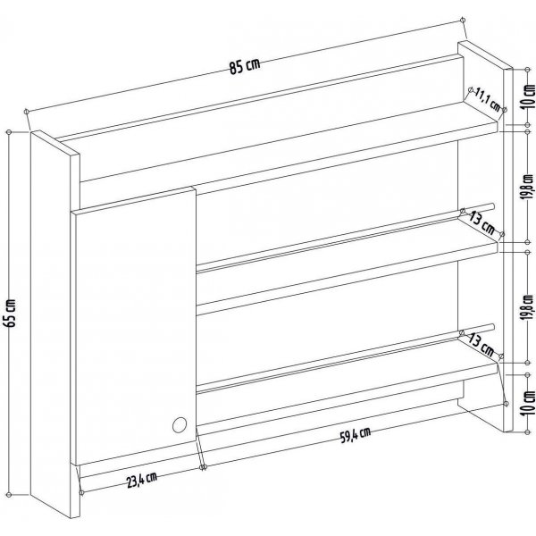 Knerr wandplank - Wit Knerr wandplank - Wit