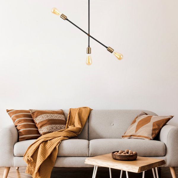 Beste taklampa 10330 - Svart/guld Beste taklampa 10330 - Svart/guld