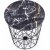 Harissa soffbord 42 cm - Svart marmor/svart