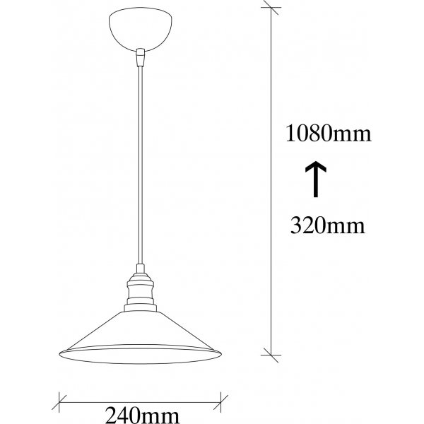 Plafonnier Berkeley 250-S - Noir