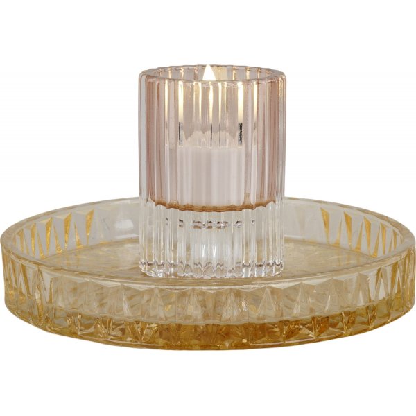 Bougeoir House Nordic 4 - Rose/ambre Bougeoir House Nordic 4 - Rose/ambre