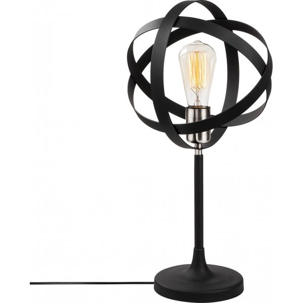 Gezegen bordslampa - Nickel/svart