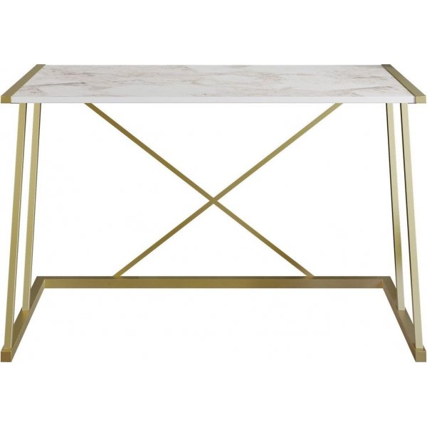 Anemon skrivbord 120x60 cm - Vit/guld