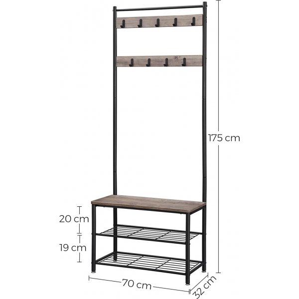 Meuble d'entre Kuranda - Gris-beige/noir