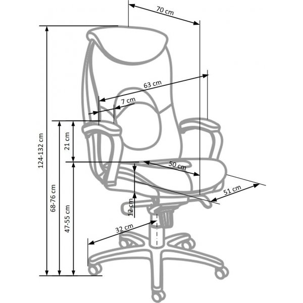 Chaise de bureau Maddie - Noir