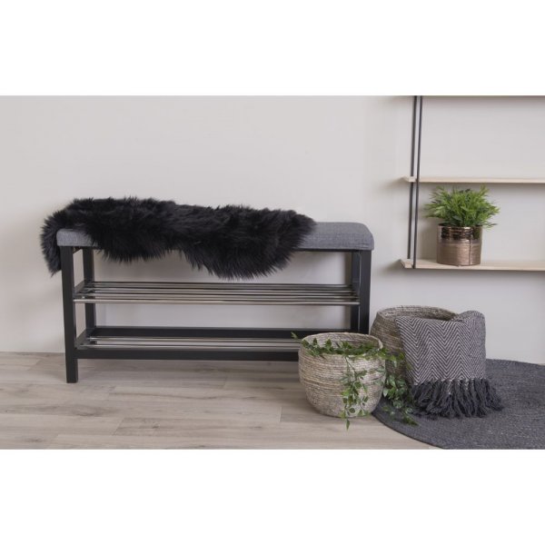 Lammskinn imitation - Svart - 50x85 Lammskinn imitation - Svart - 50x85