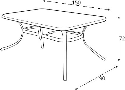 Antony utebord - Grå metall / Glas + Rengöring för möbler Antony utebord - Grå metall / Glas + Rengöring för möbler