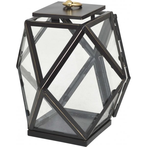 Diamant lykta liten - Antiksvart/mässing Diamant lykta liten - Antiksvart/mässing