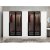 Armoire Cikani avec portes miroir, 315x52x210 cm - Blanc