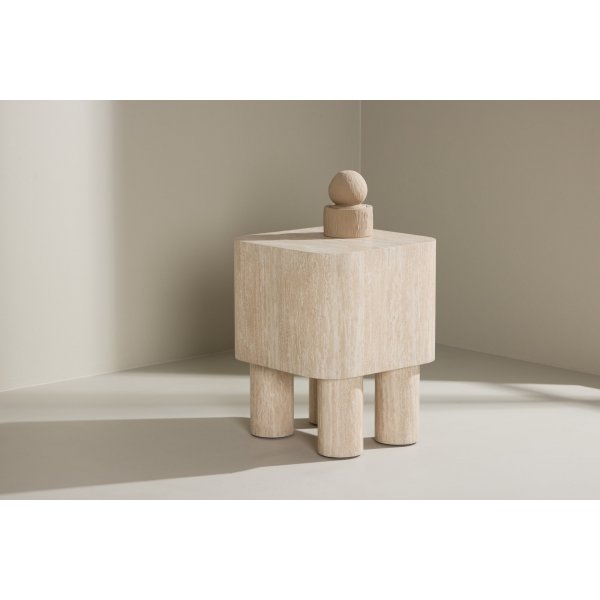 Klirou sidobord 40x40 - Beige