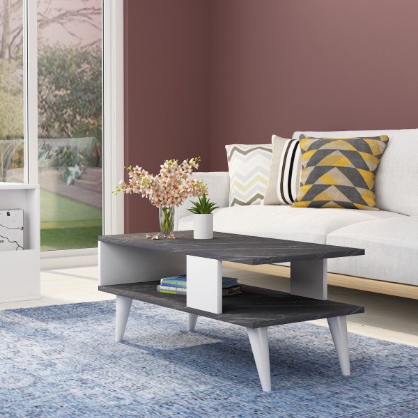 Table basse Ayca - Noir/blanc Table basse Ayca - Noir/blanc