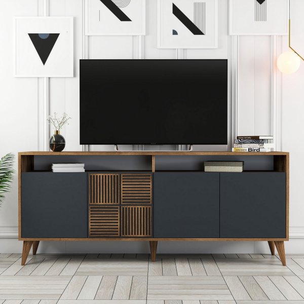 Buffet Milan 180 cm - Noyer/anthracite