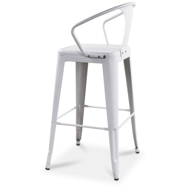 Montreux barstol i plt - Vit (Matt)