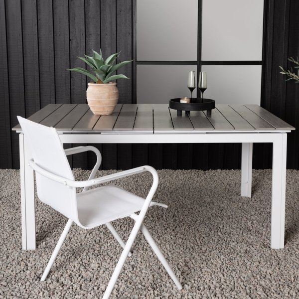 Levels matbord 160 x 100 cm - Gr/Vit