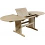Salt ovalt matbord i teak 150-210 cm butterfly - Gr teak + Textilskydd fr mbler