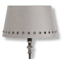 Velvet lampskärm med nitar 25 cm - Beige / Rökfärgat Velvet lampskärm med nitar 25 cm - Beige / Rökfärgat