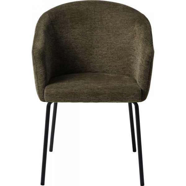 Chaise Erik en tissu vert olive