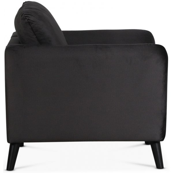 Country fåtölj - Antracitgrå (sammet) Country fåtölj - Antracitgrå (sammet)