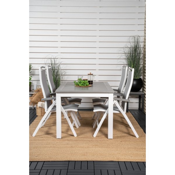 Albany utematgrupp med 4 st Albany stolar - Gr/Vit