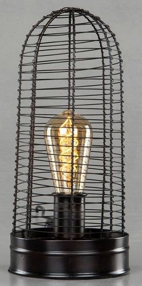 Bordslampa Industri 15,5x34 cm - Brun/Svart