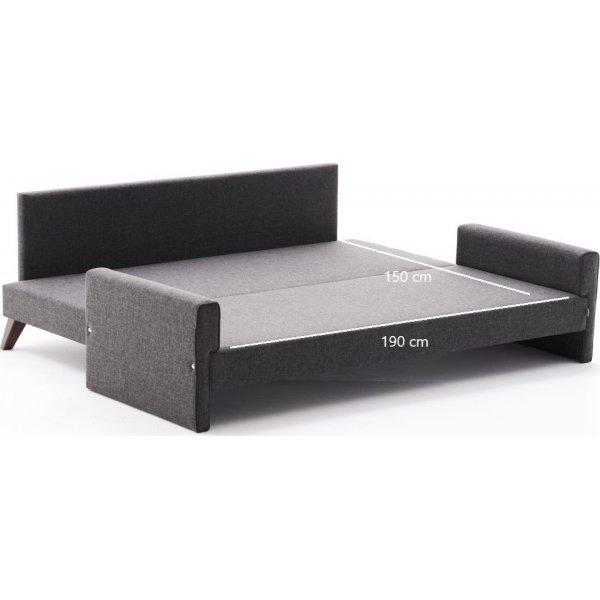 Canapé-lit Bella - Anthracite (gris) Canapé-lit Bella - Anthracite (gris)