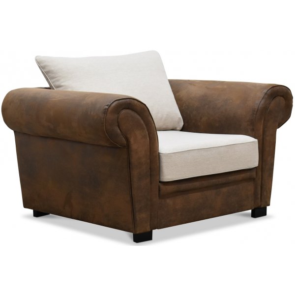 Delux Fåtölj - Brun/Beige/Vintage Delux Fåtölj - Brun/Beige/Vintage