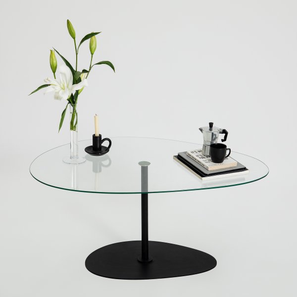 Table basse Porto 90 x 60 cm - Noir