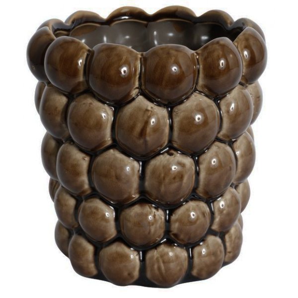 Vas Big Bouble H16 cm - Brun (Glansig)