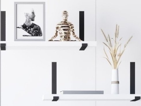 Lama wandplank - Wit